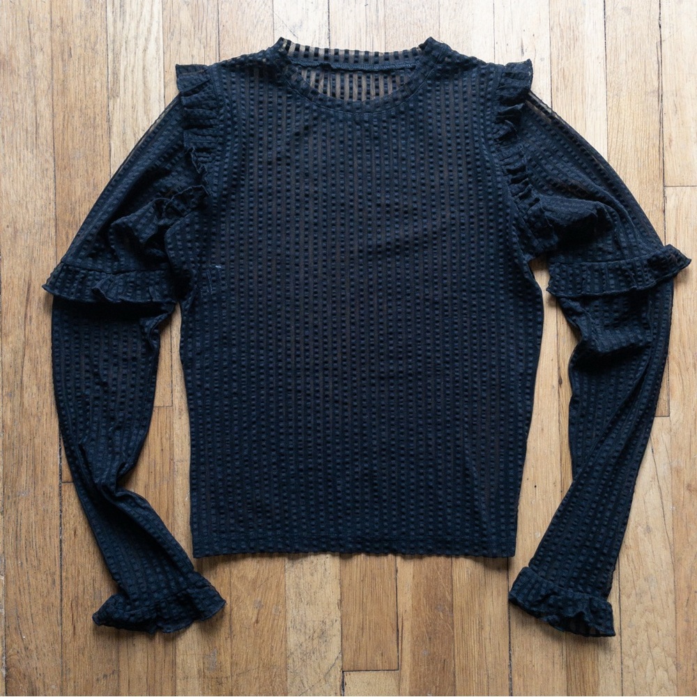 Disturbia Mourning Ruffle Top - Picture 2 of 9